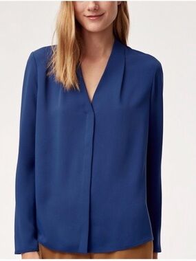 Aritzia Babaton Royal Blue Power blouse, Medium